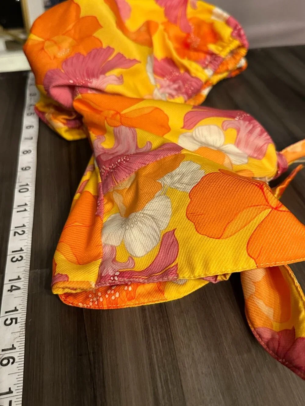 Agua Bendita Set Bailee Crop Top Teresa Tiered Skirt Yellow Blooms Size Small
